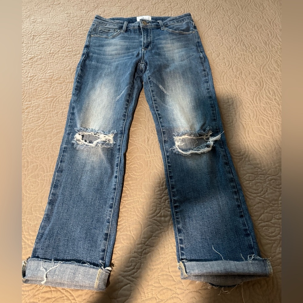 A2 Jeans - Distressed Straight-Leg Jeans